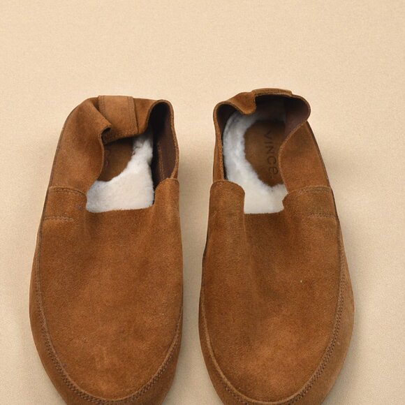 Vince Atlee Shearling Loafers | Size 8 Brown - Picture 7 of 7